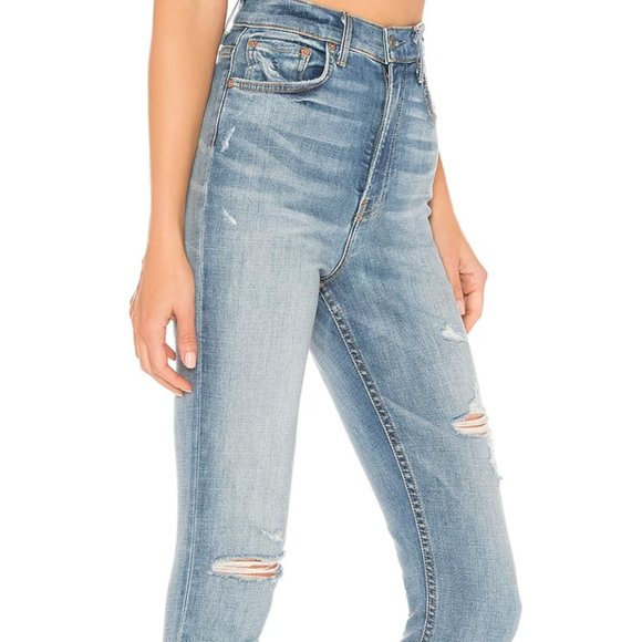 GRLFRND Kendall Skinny Jeans in Say You Will Blue - Picture 4 of 7